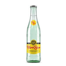 Topochico Mineral  Water Glass Bottle