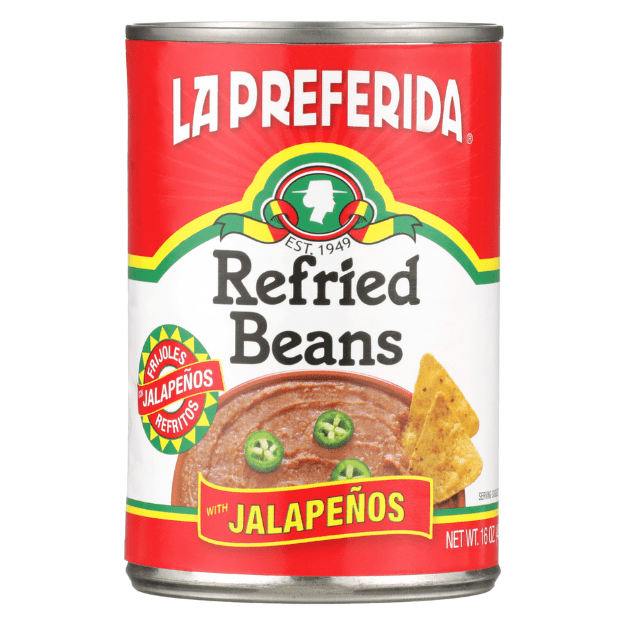 Refried Beans con Jalapeno La Preferida (1oz)