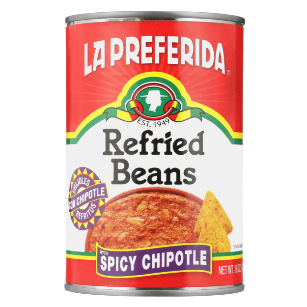 Frijol Pinto Refrito con Chipotle La Preferida (16oz)